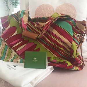 Kate Spade Stevie woven & leather bag